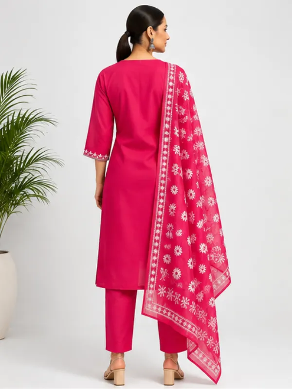 Pink_Viscose_Rayon_Straight_Printed_Kurta_Set_For_Women