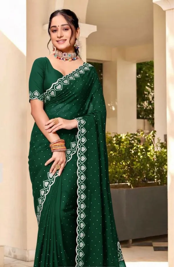 Green_Georgette_Silk_Ethnic_Print_Saree_For_Women