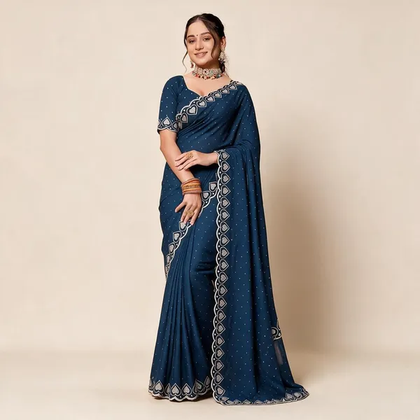 Navy_Blue_Georgette_Silk_Printed_Saree_For_Women