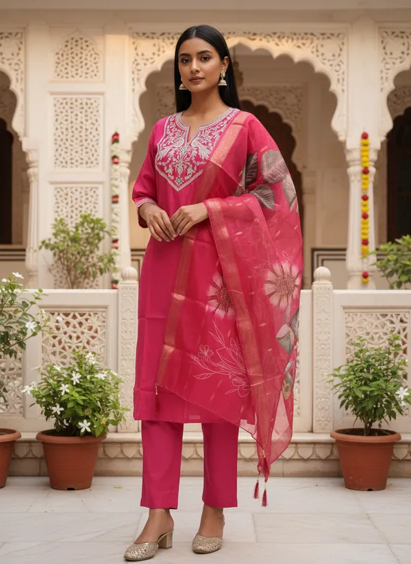 Pink_Roman_Silk_Straight_Embroidered_Kurta_Set_For_Women