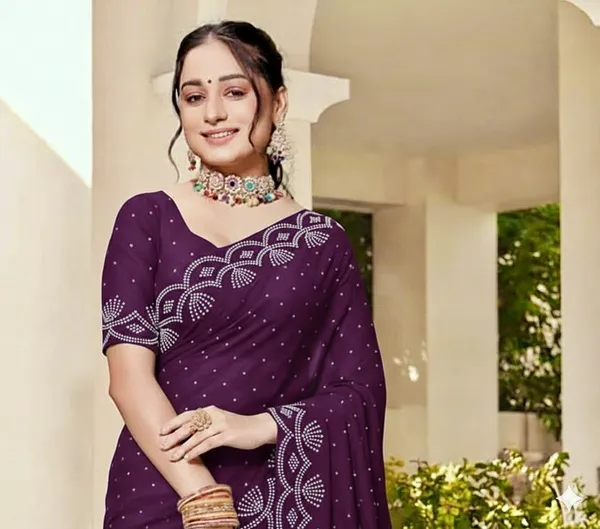 Purple_Georgette_Silk_Embroidered_Saree_For_Women