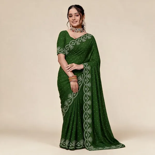 Green_Georgette_Silk_Printed_Saree_For_Women