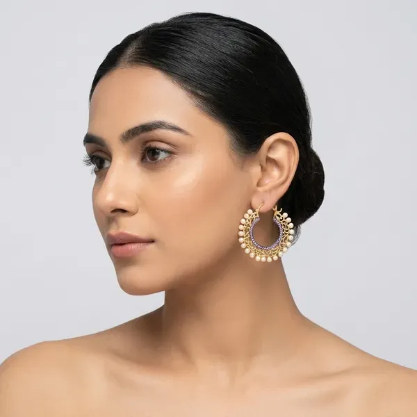 Gold_Filigree_Chandbali_Hoop_Earrings_For_Women