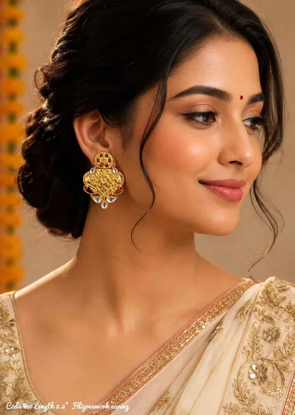 Gold_Filigree_Traditional_Earrings_For_Women