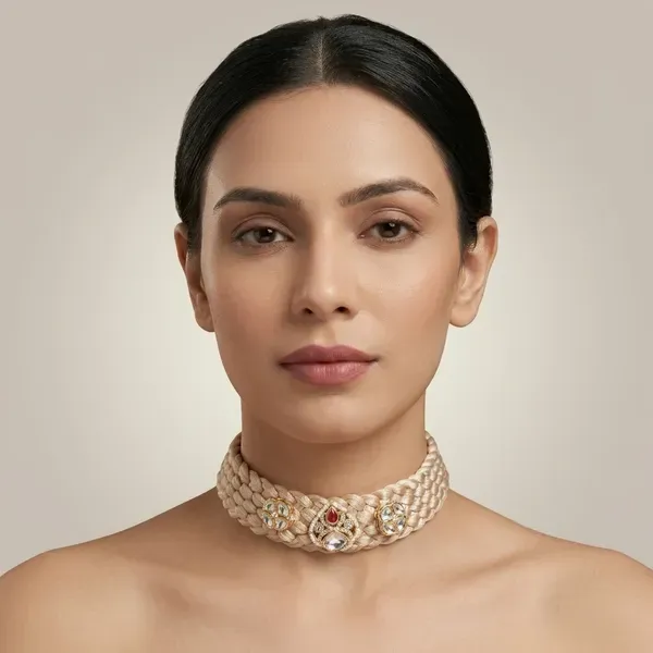 Gold_Kundan_Pearl_Beaded_Choker_Necklace_For_Women