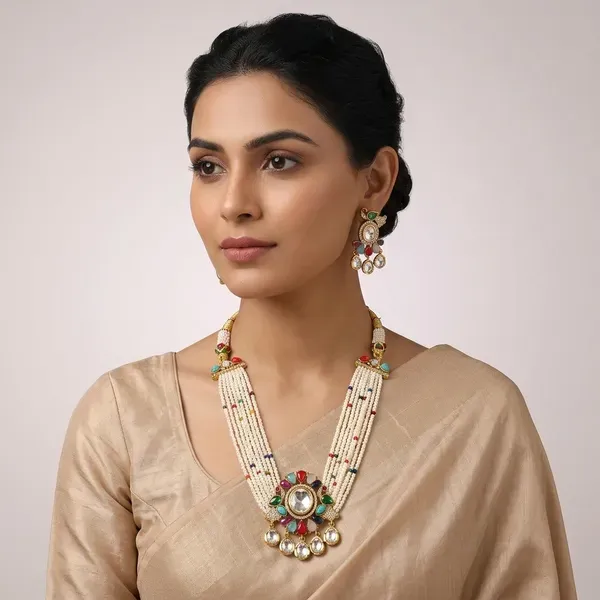 Multicolor_Kundan_Beaded_Choker_Necklace_Set_For_Women