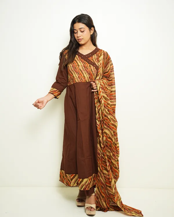 Vasudha_Chocolate_Brown_Printed_Anarkali_Set_With_Dupatta_Cotton