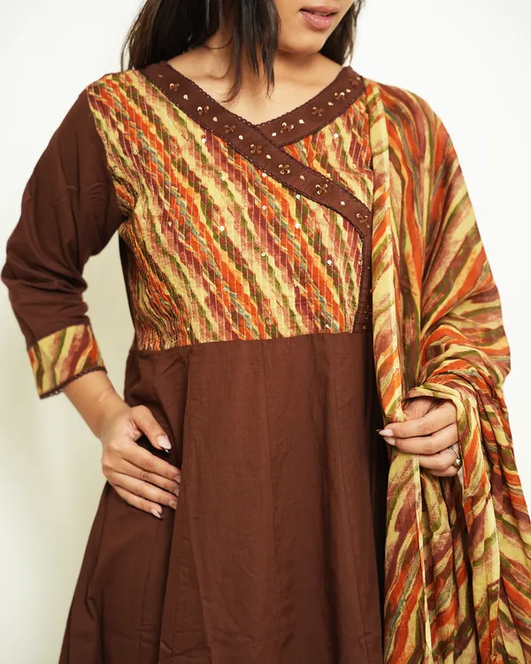 Vasudha_Chocolate_Brown_Printed_Anarkali_Set_With_Dupatta_Cotton