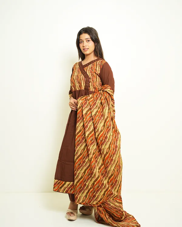 Vasudha_Chocolate_Brown_Printed_Anarkali_Set_With_Dupatta_Cotton