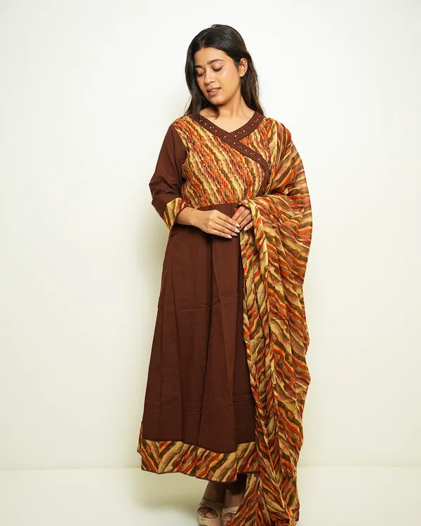 Vasudha_Chocolate_Brown_Printed_Anarkali_Set_With_Dupatta_Cotton