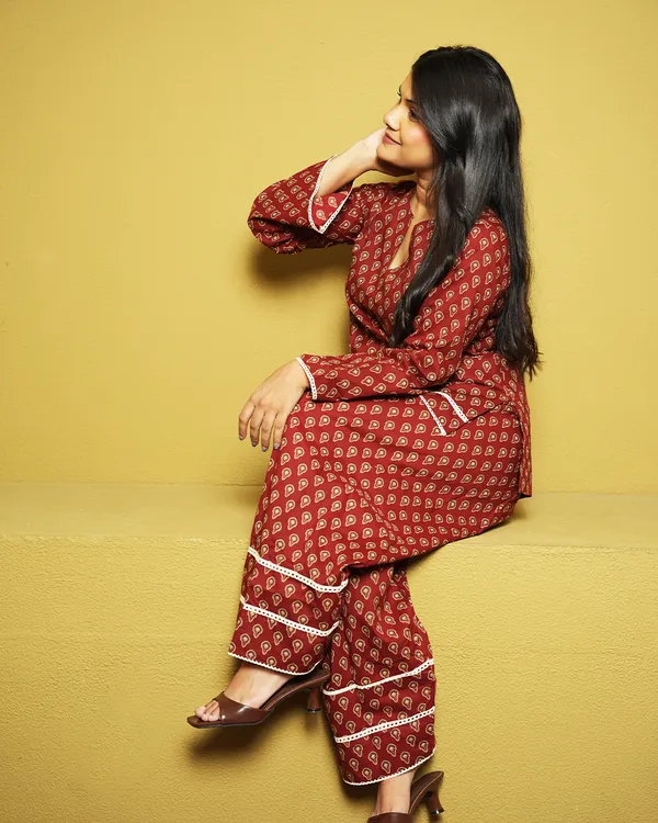 Aarunya_Rust_Red_Jaipuri_Buti_Inspired_Co_Ord_Set_Floral_Cotton