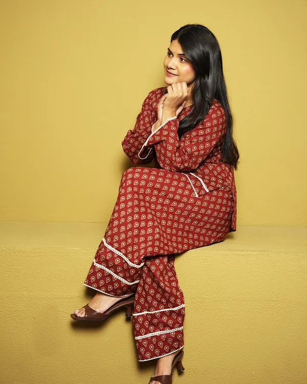 Aarunya_Rust_Red_Jaipuri_Buti_Inspired_Co_Ord_Set_Floral_Cotton