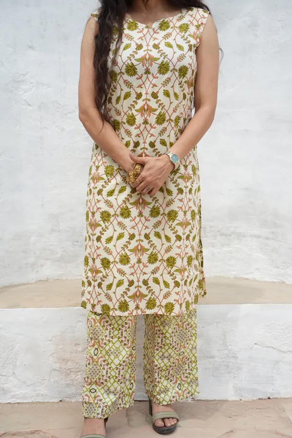 Nirvi_Olive_Floral_Printed_Co_Ord_Set_Floral_Cotton