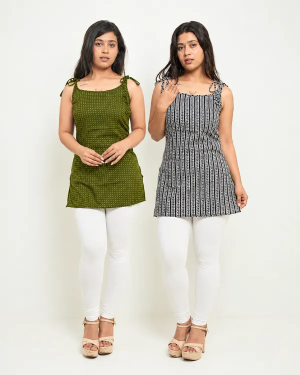 Multicolor_Printed_Tie_Shoulder_Short_Kurta_Combo_Set