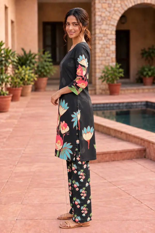 Black_Floral_Straight_Kurta_Set_for_Women