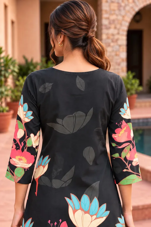 Black_Floral_Straight_Kurta_Set_for_Women