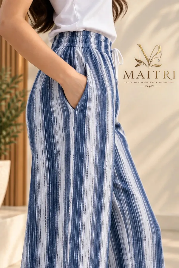 Blue_Striped_Wide_Leg_Pants_for_Women