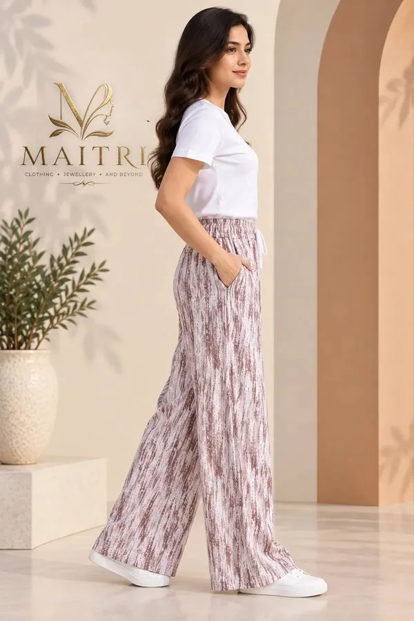 White_Printed_Wide_Leg_Pants_for_Women