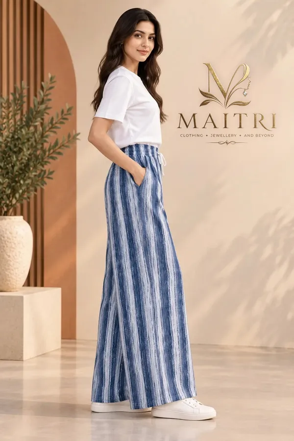 Blue_Striped_Wide_Leg_Pants_for_Women