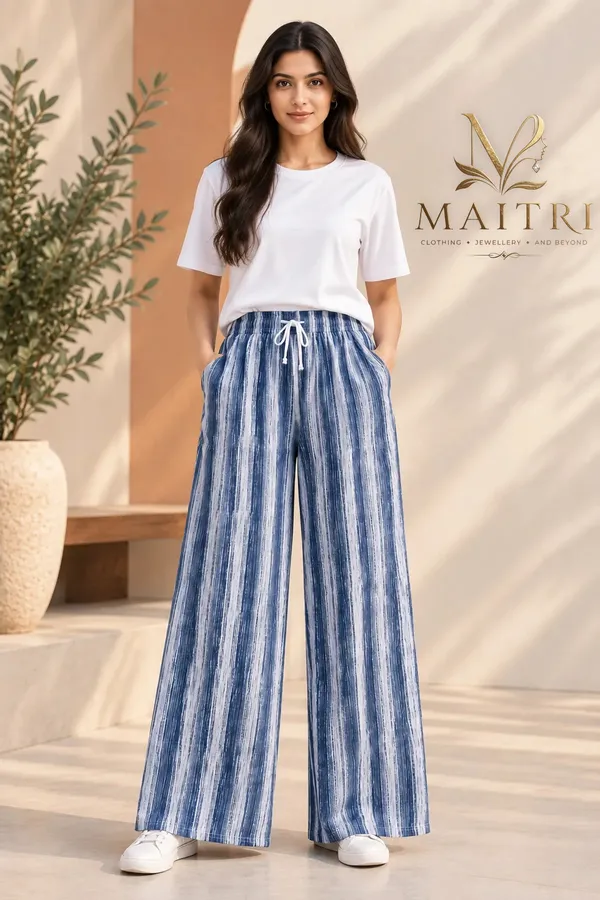 Blue_Striped_Wide_Leg_Pants_for_Women