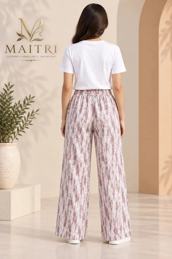 White_Printed_Wide_Leg_Pants_for_Women