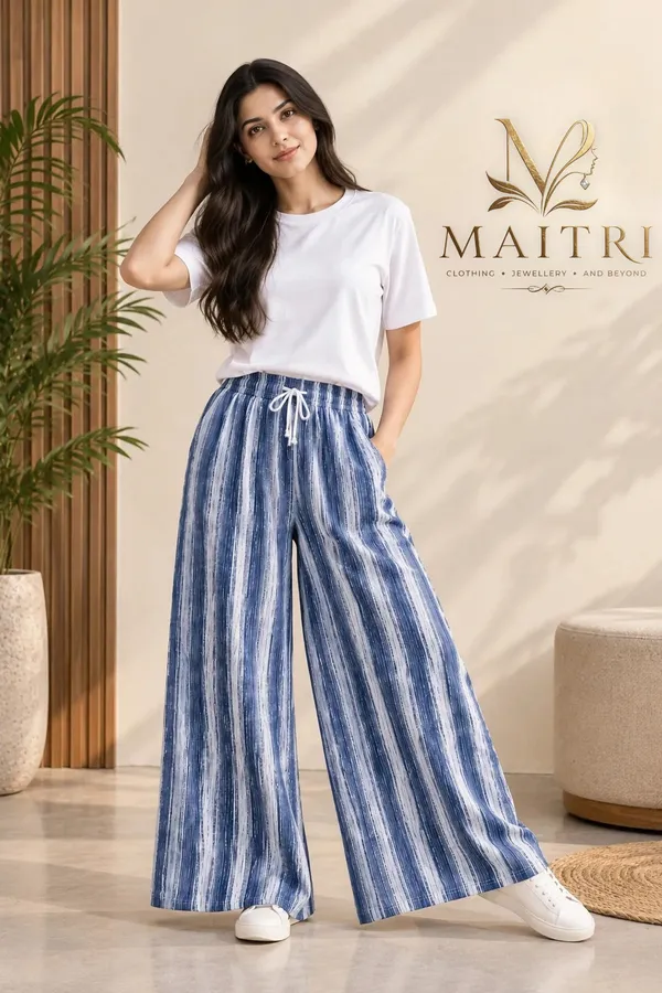Blue_Striped_Wide_Leg_Pants_for_Women