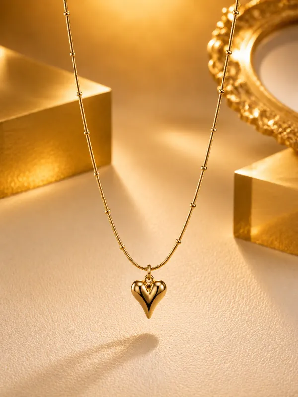 Golden_Stainless_Steel_Heart-Shaped_Crystal_Pendant_Necklace_For_Women