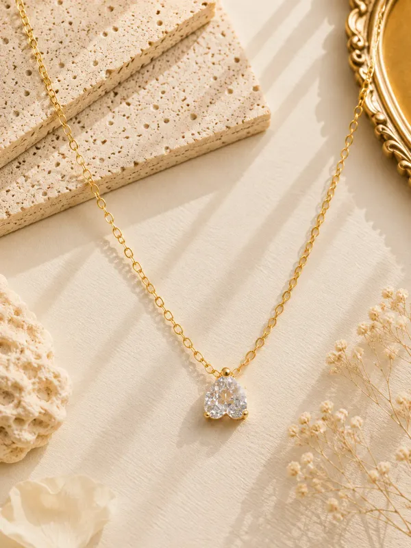 Golden_Stainless_Steel_Open_Heart_Pendant_Necklace_For_Women