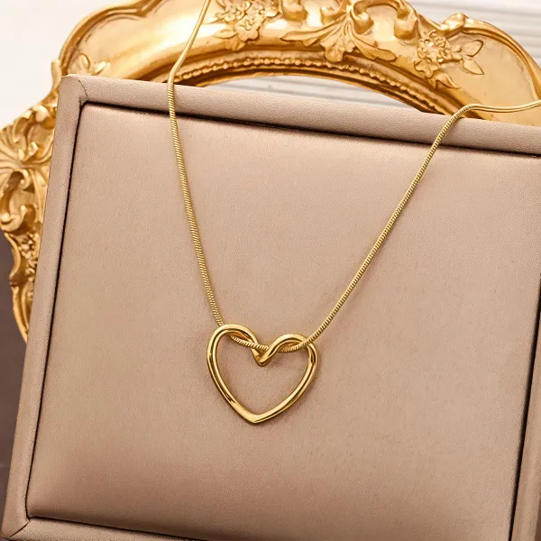 Golden_Stainless_Steel_Open_Heart_Pendant_Necklace_For_Women