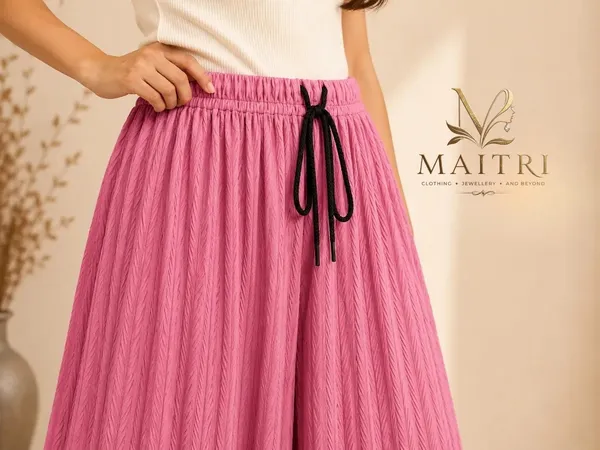 Baby_Pink_Lycra_Pleated_Trouser_For_Women