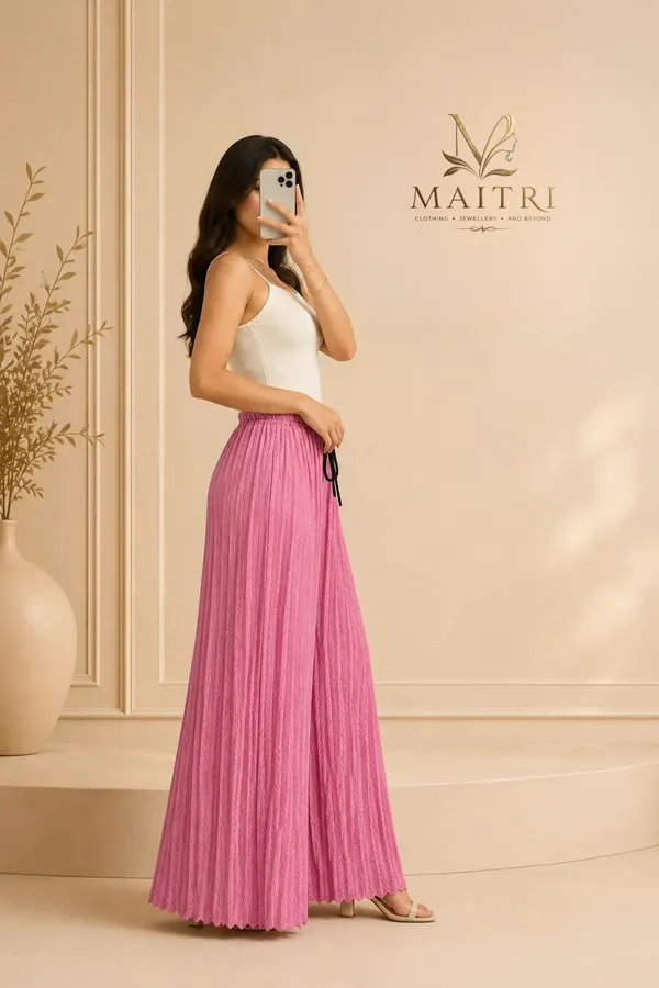 Baby_Pink_Lycra_Pleated_Trouser_For_Women