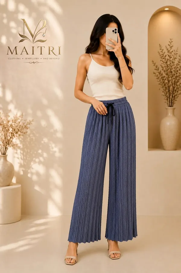 Grey_Lycra_Pleated_Trouser_For_Women