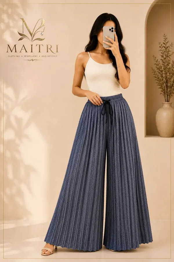 Grey_Lycra_Pleated_Trouser_For_Women