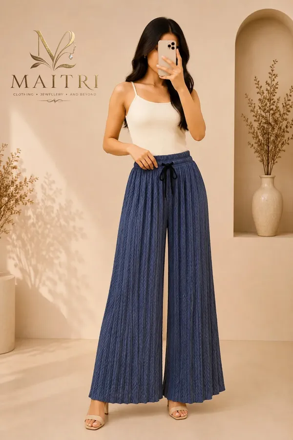 Grey_Lycra_Pleated_Trouser_For_Women