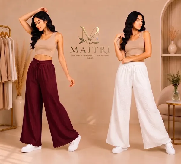 Maroon_And_White_Lycra_Pleated_Trouser_For_Women_(Pack_Of_2)