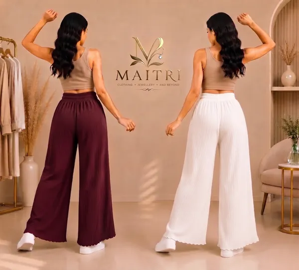 Maroon_And_White_Lycra_Pleated_Trouser_For_Women_(Pack_Of_2)