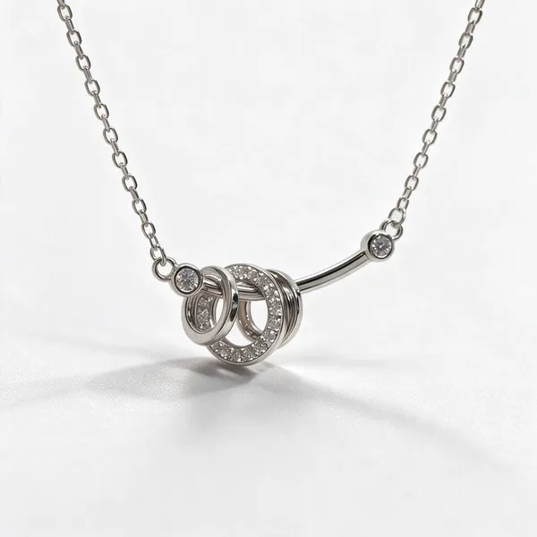 Silver_925_Overlapping_Circle_Pendant_Necklace_For_Women