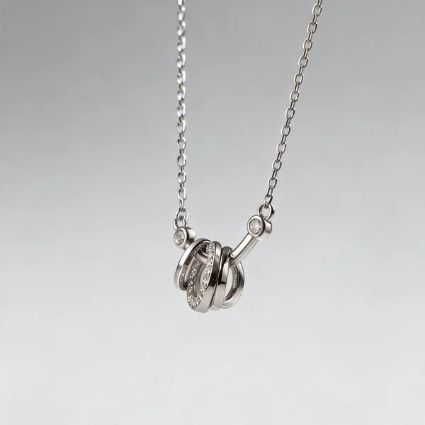 Silver_925_Overlapping_Circle_Pendant_Necklace_For_Women