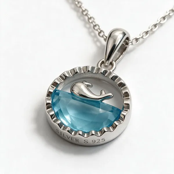 Silver_925_Blue_Round_Motif_Pendant_Necklace_For_Women