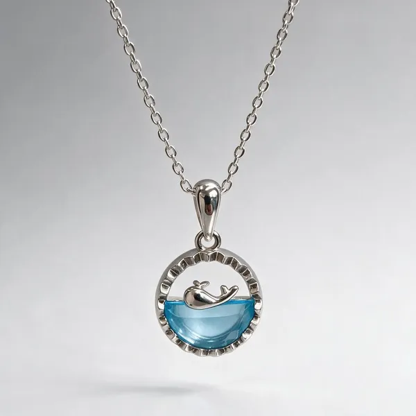 Silver_925_Blue_Round_Motif_Pendant_Necklace_For_Women