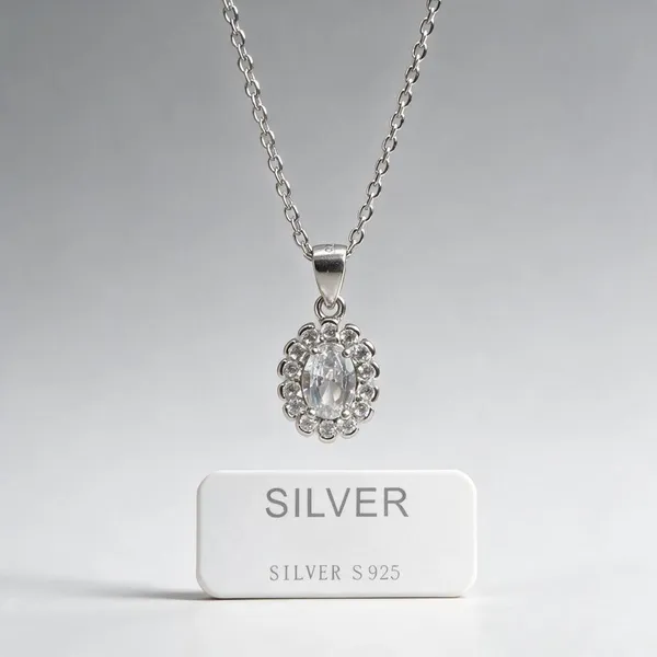 Silver_925_Textured_Round_Pendant_Necklace_For_Women