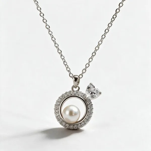 Silver_925_Pearl_Stone_Round_Pendant_Necklace_For_Women