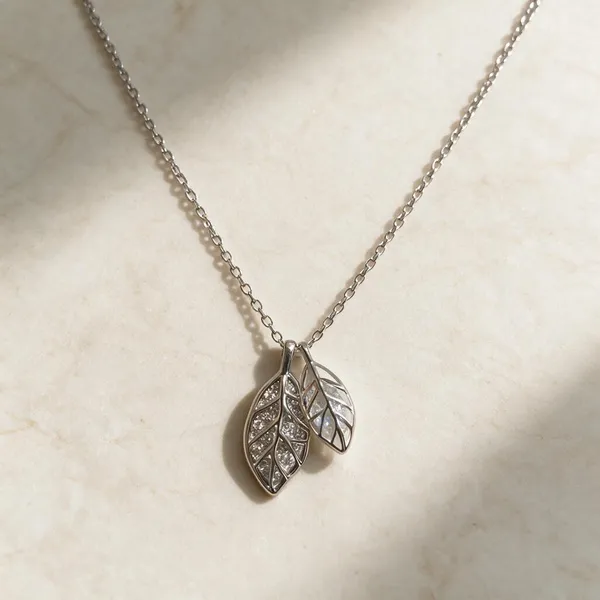 Silver_925_Openwork_Leaf_Pendant_Necklace_For_Women