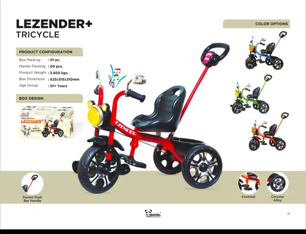 Lezender+_Red_Parent_Push_Tricycle_For_Toddlers