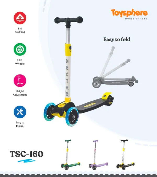 Foldable_Three_Wheel_LED_Kids_Scooter