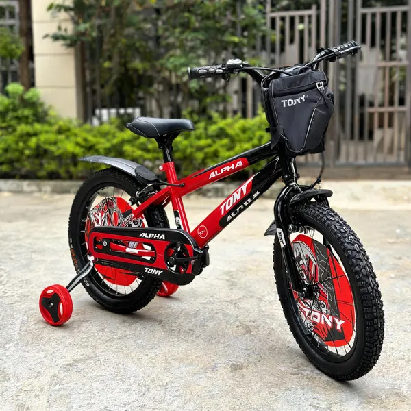 Red_Black_Steel_Frame_Bmx_Bicycle_With_Training_Wheels_For_Kids