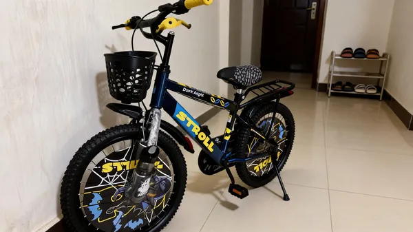 Blue_Black_Steel_Frame_Fat_Tyre_Bicycle_With_Basket_For_Kids