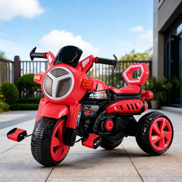 Red_Black_Plastic_Pedal_Ride-On_Tricycle_For_Kids