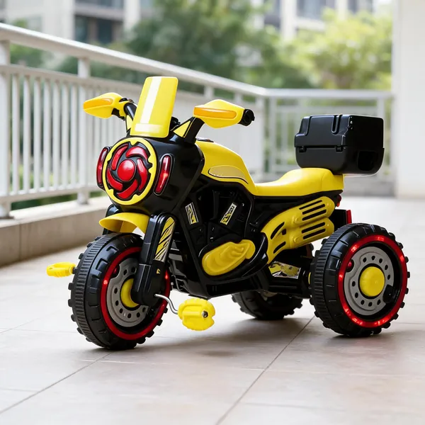 Yellow_Plastic_Sporty_Tricycle_With_Storage_Box_For_Kids