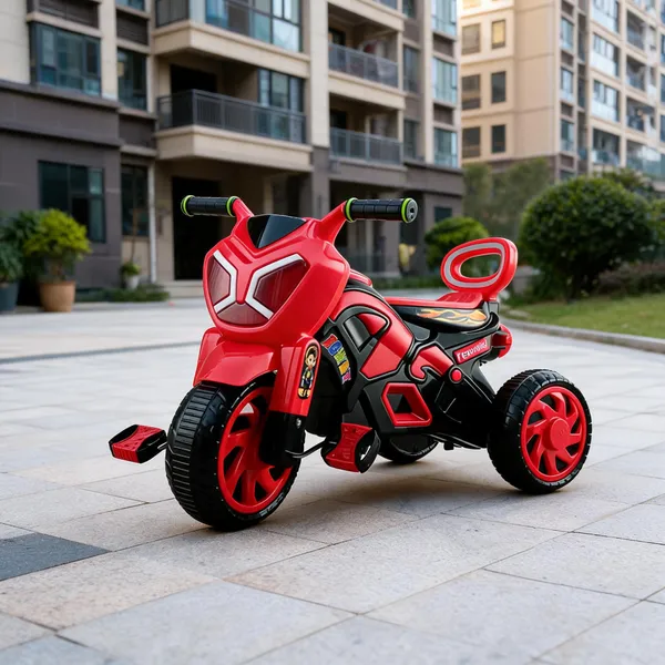 Red_Black_Plastic_Pedal_Ride-On_Tricycle_For_Kids